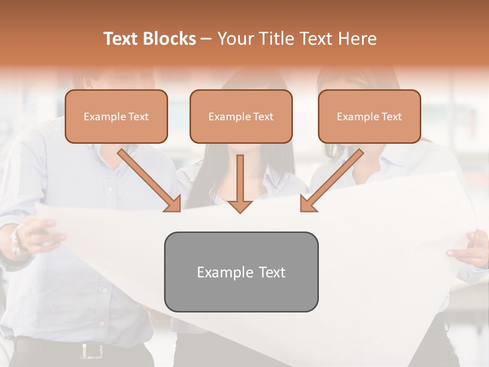 Colleagues Smiling Business PowerPoint Template