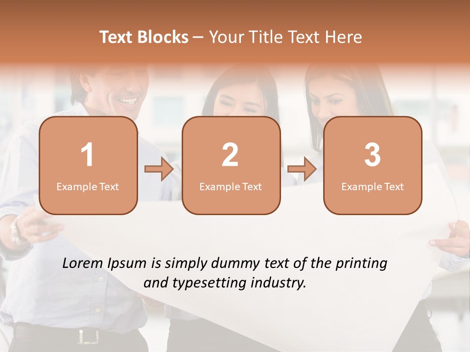 Colleagues Smiling Business PowerPoint Template