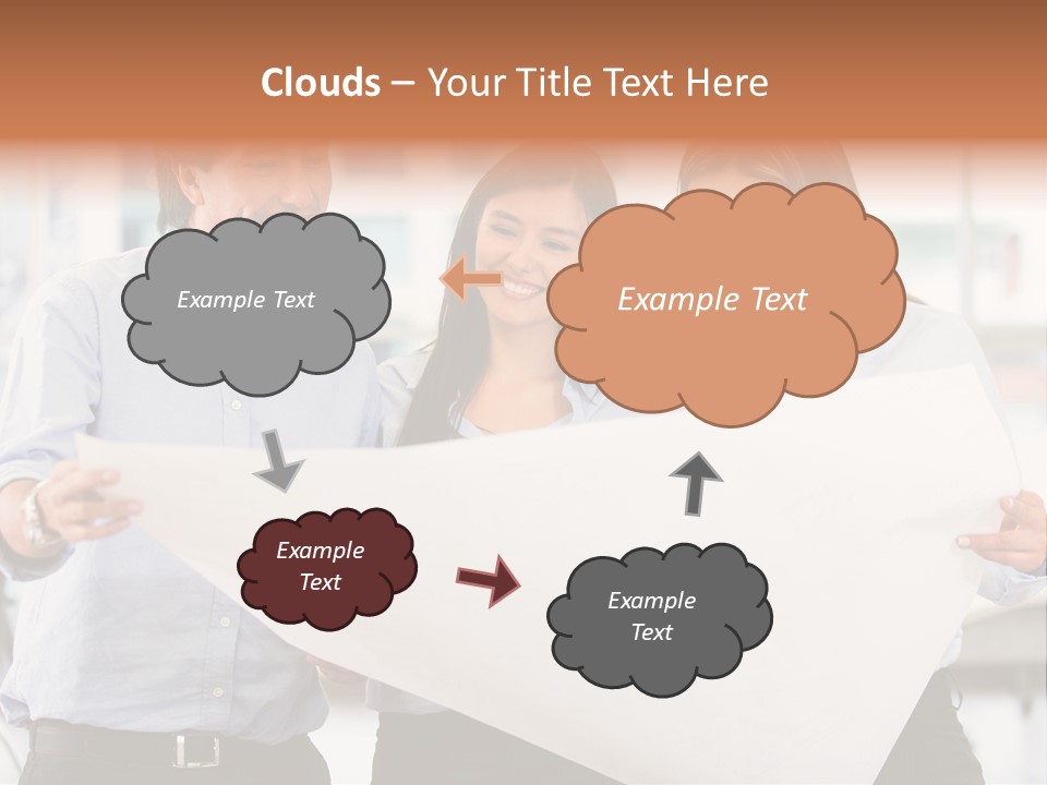Colleagues Smiling Business PowerPoint Template