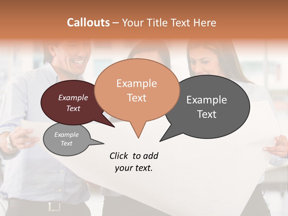 Colleagues Smiling Business PowerPoint Template