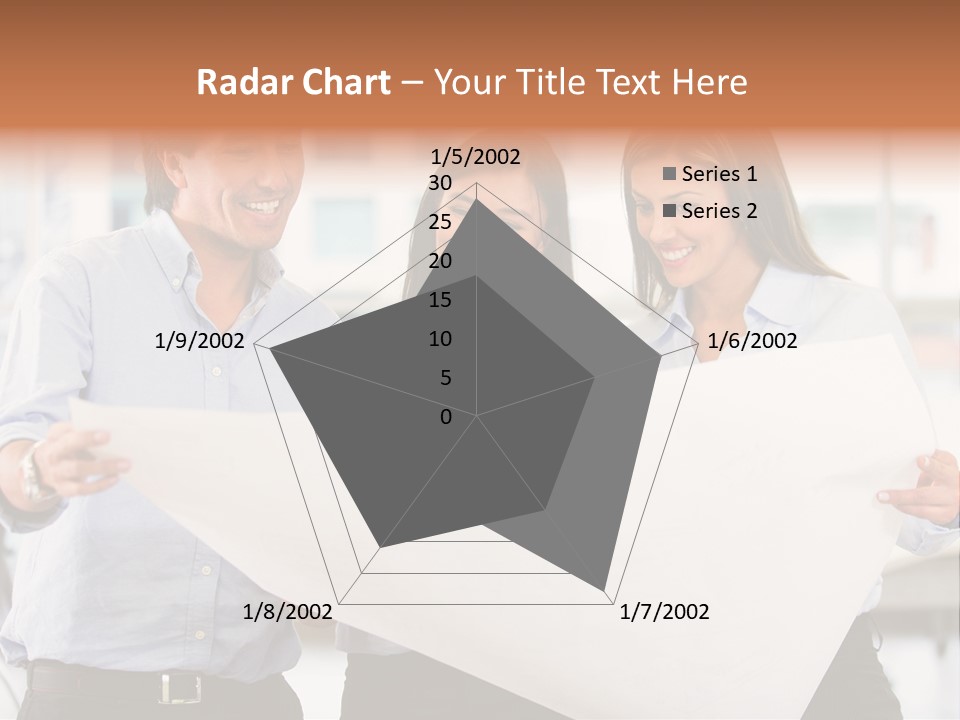 Colleagues Smiling Business PowerPoint Template