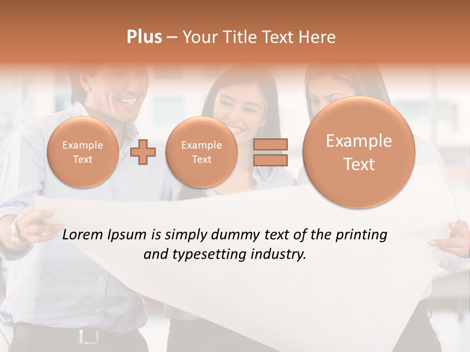 Colleagues Smiling Business PowerPoint Template