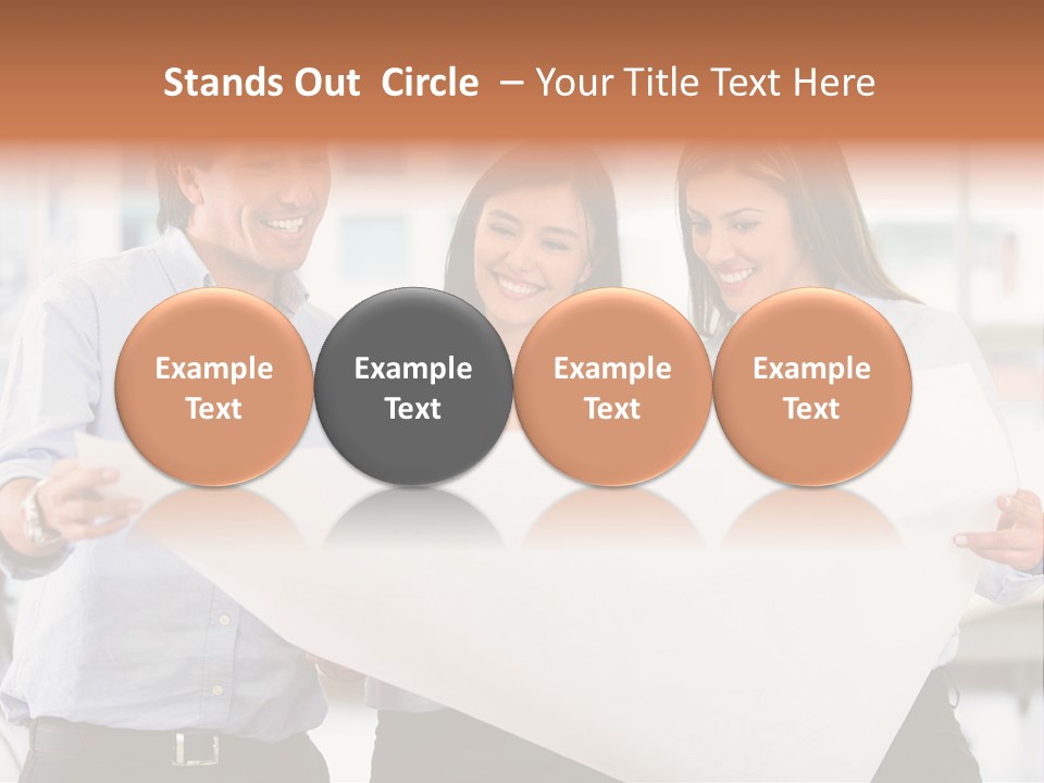 Colleagues Smiling Business PowerPoint Template