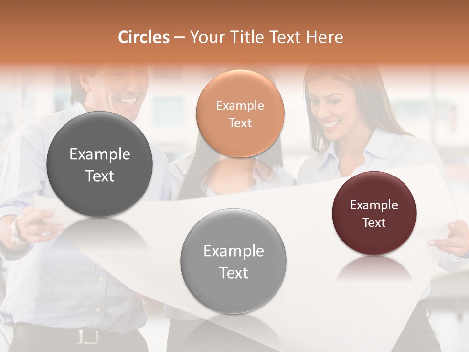 Colleagues Smiling Business PowerPoint Template