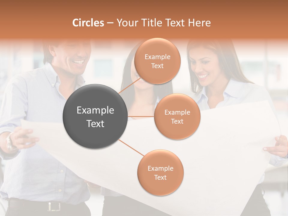 Colleagues Smiling Business PowerPoint Template