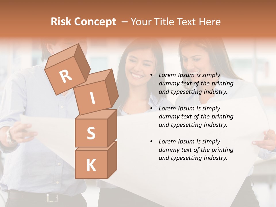 Colleagues Smiling Business PowerPoint Template