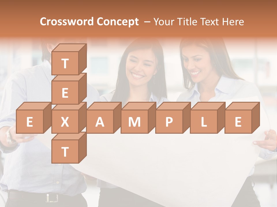 Colleagues Smiling Business PowerPoint Template