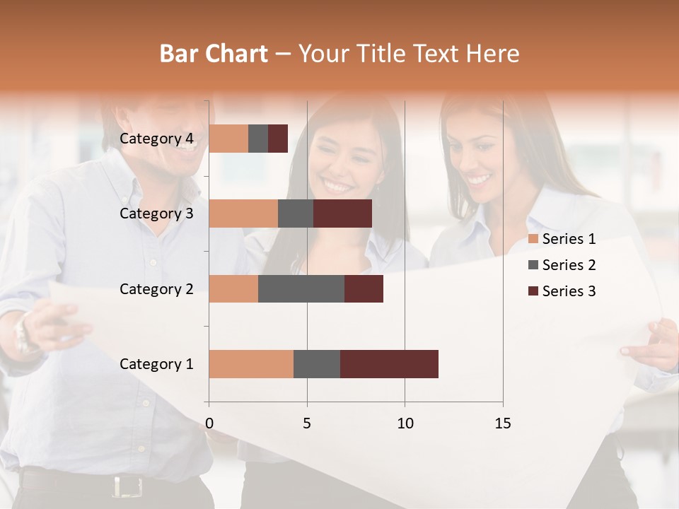 Colleagues Smiling Business PowerPoint Template