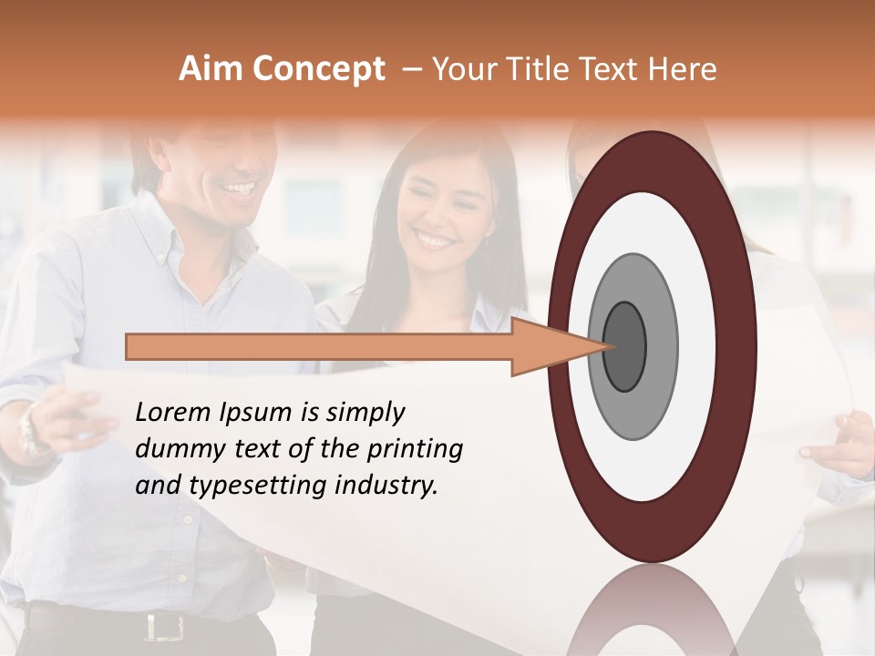 Colleagues Smiling Business PowerPoint Template