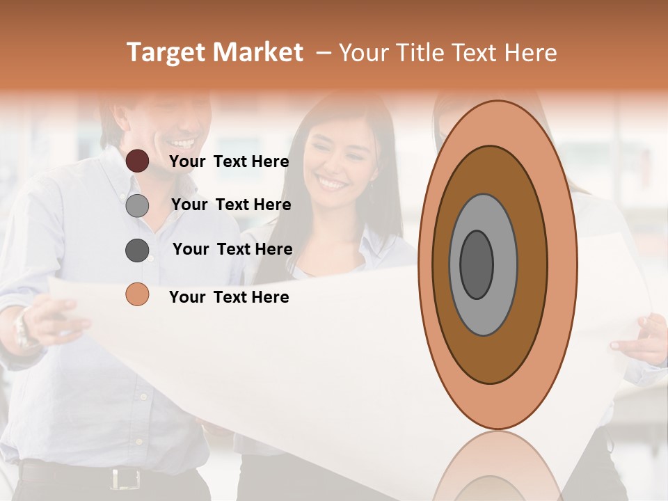 Colleagues Smiling Business PowerPoint Template