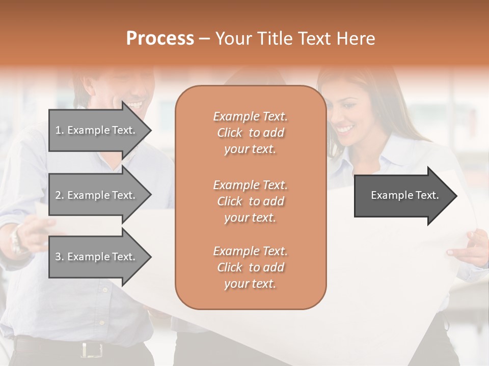 Colleagues Smiling Business PowerPoint Template