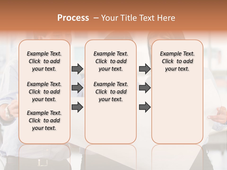Colleagues Smiling Business PowerPoint Template
