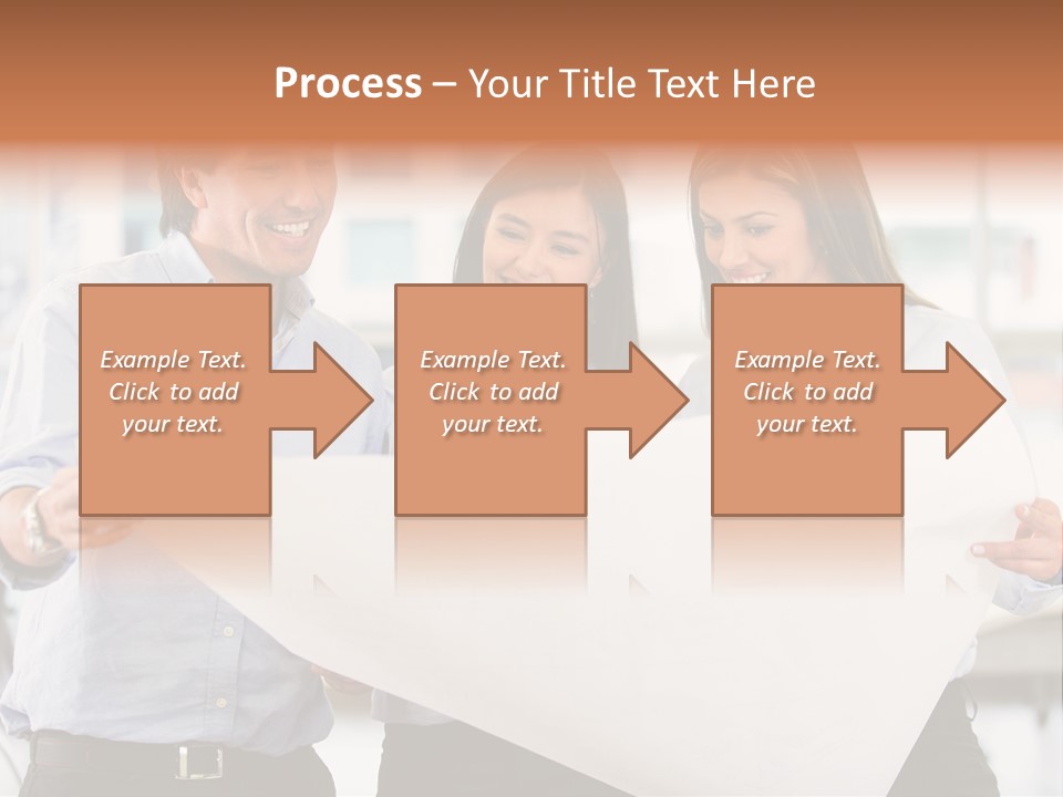 Colleagues Smiling Business PowerPoint Template