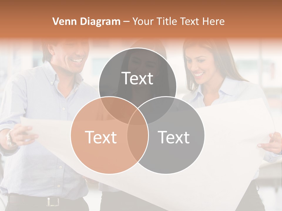 Colleagues Smiling Business PowerPoint Template