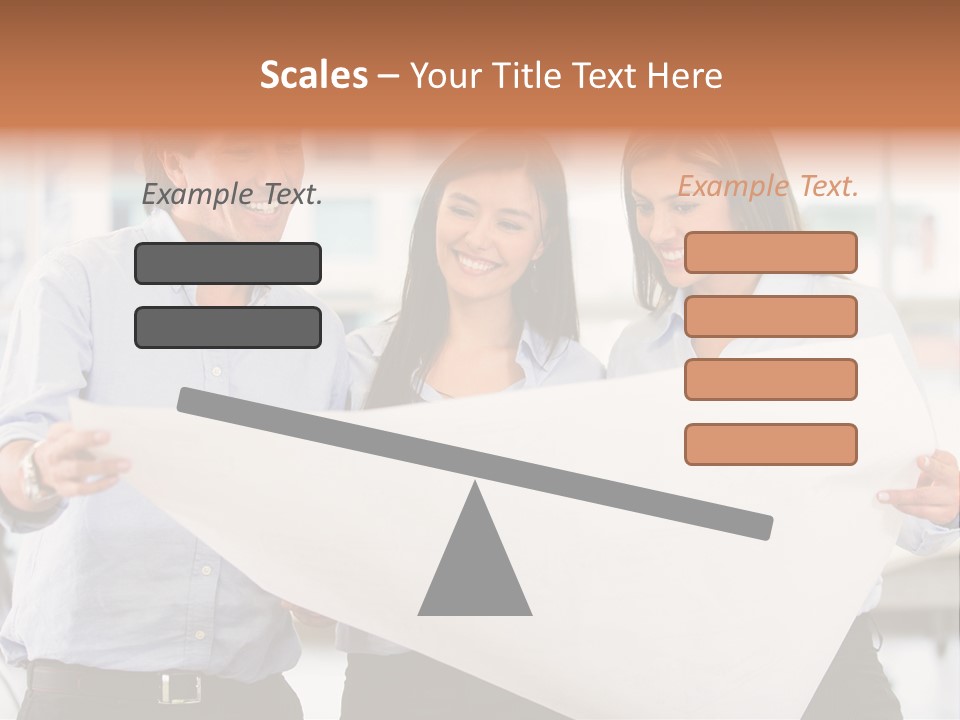 Colleagues Smiling Business PowerPoint Template