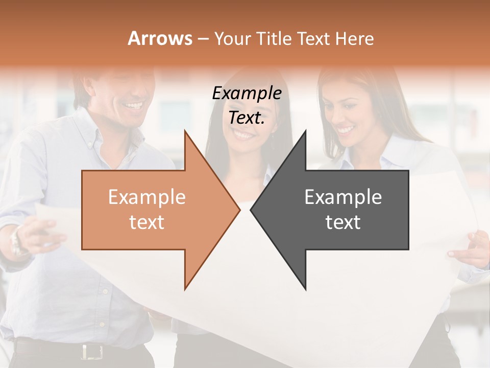 Colleagues Smiling Business PowerPoint Template