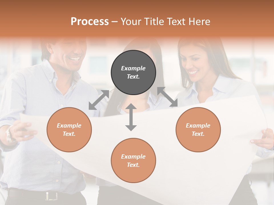 Colleagues Smiling Business PowerPoint Template