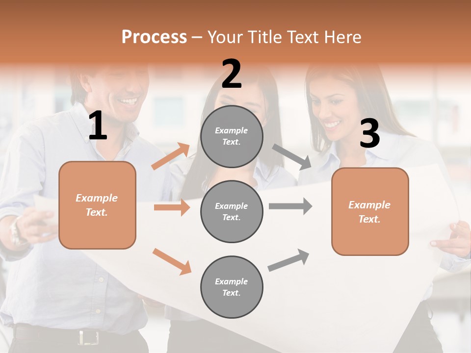 Colleagues Smiling Business PowerPoint Template