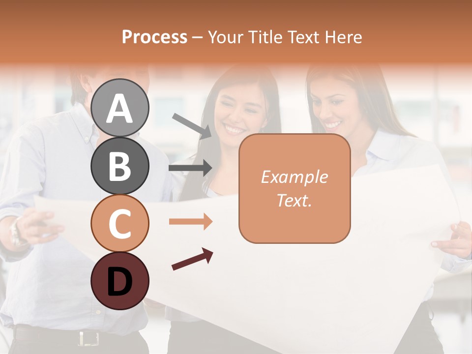 Colleagues Smiling Business PowerPoint Template