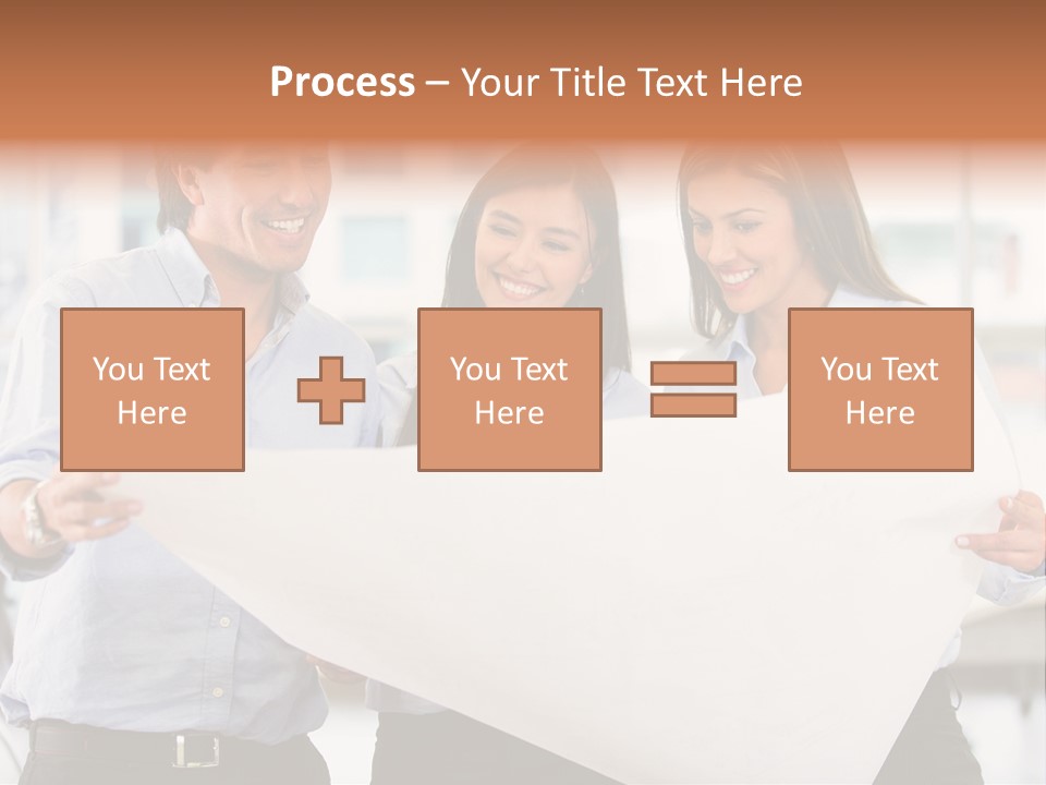 Colleagues Smiling Business PowerPoint Template