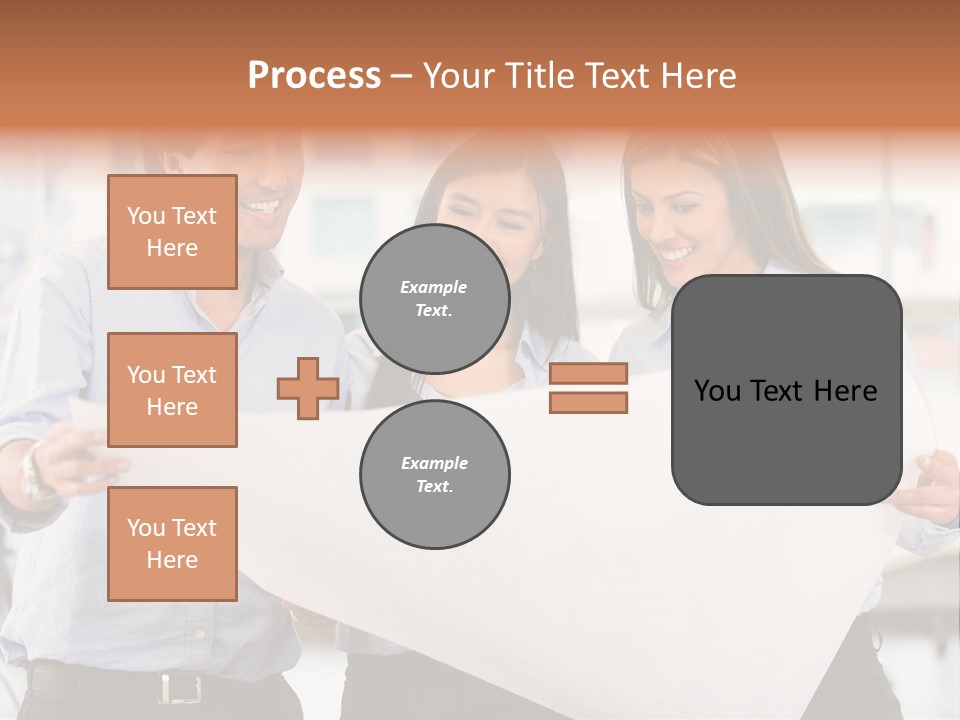 Colleagues Smiling Business PowerPoint Template