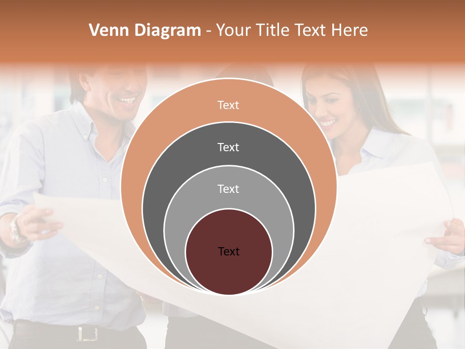 Colleagues Smiling Business PowerPoint Template
