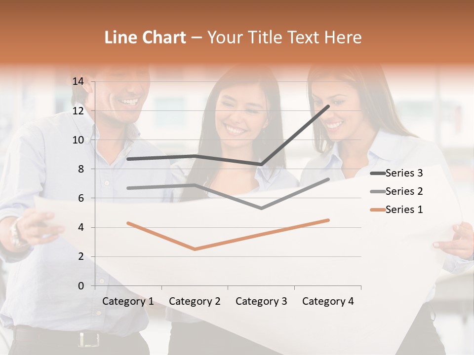 Colleagues Smiling Business PowerPoint Template