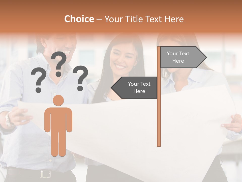 Colleagues Smiling Business PowerPoint Template