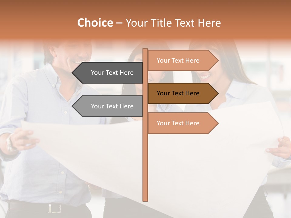 Colleagues Smiling Business PowerPoint Template