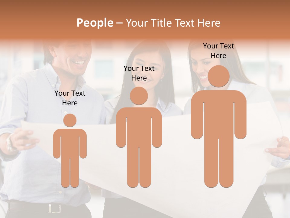 Colleagues Smiling Business PowerPoint Template