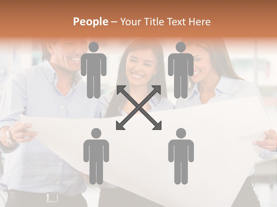 Colleagues Smiling Business PowerPoint Template