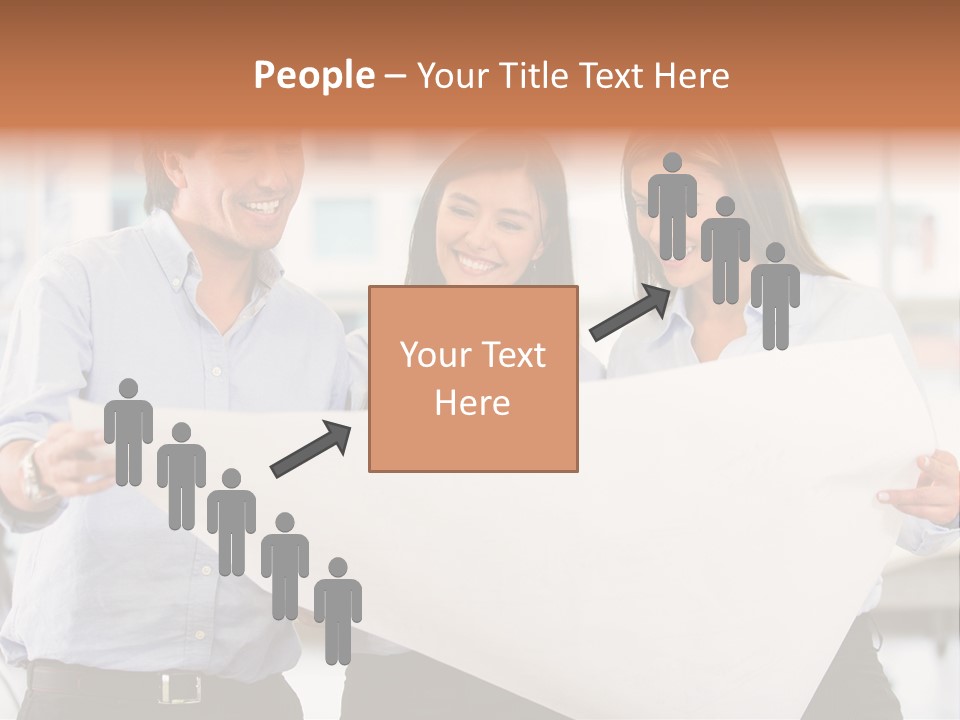 Colleagues Smiling Business PowerPoint Template