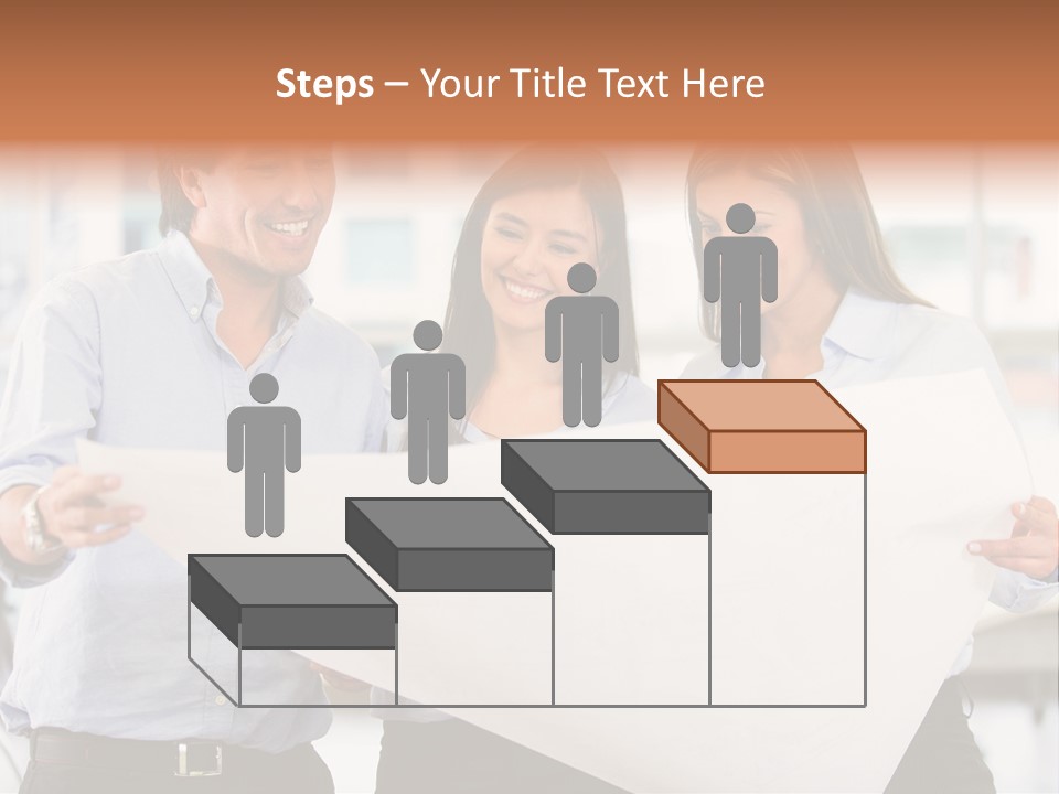 Colleagues Smiling Business PowerPoint Template