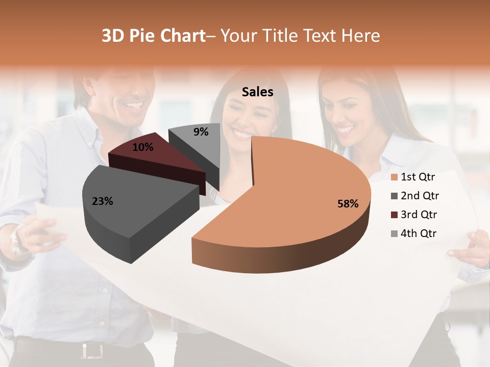 Colleagues Smiling Business PowerPoint Template