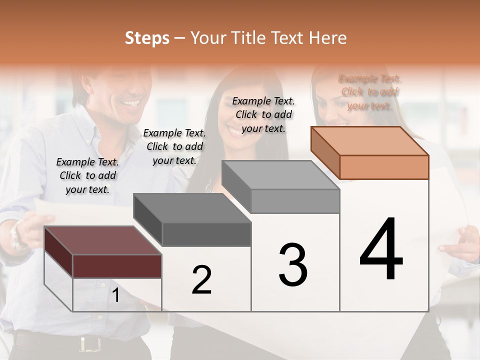 Colleagues Smiling Business PowerPoint Template