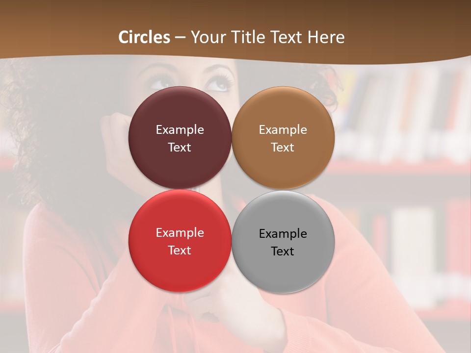 Girl Student Thinking PowerPoint Template