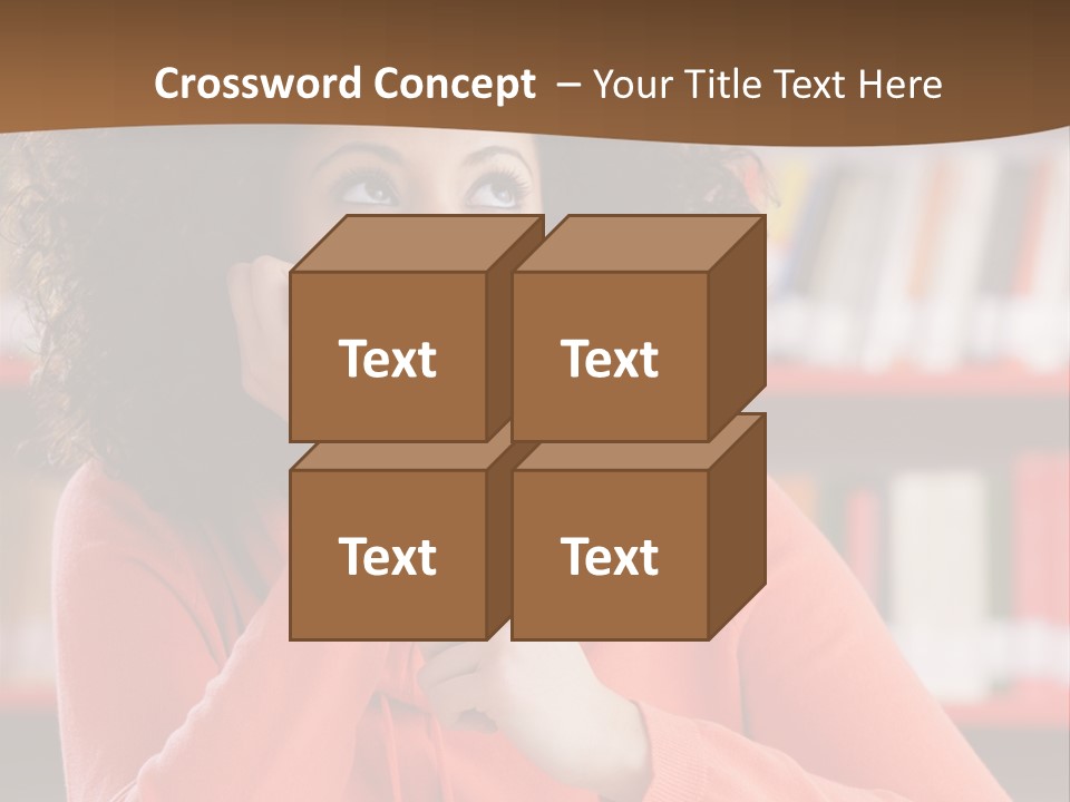 Girl Student Thinking PowerPoint Template