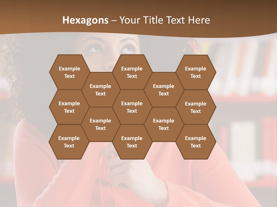 Girl Student Thinking PowerPoint Template