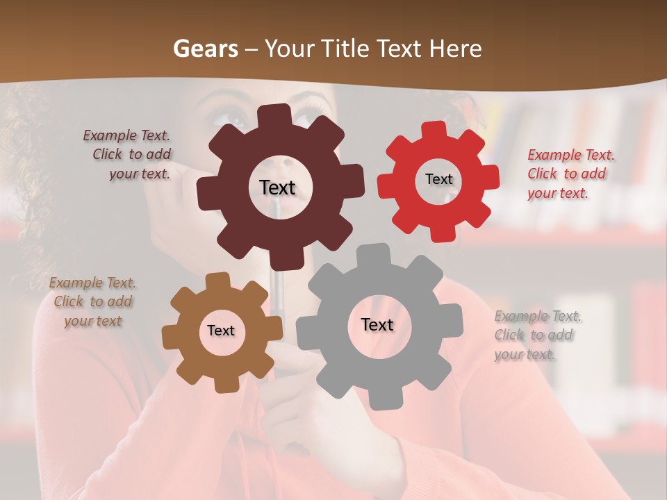 Girl Student Thinking PowerPoint Template