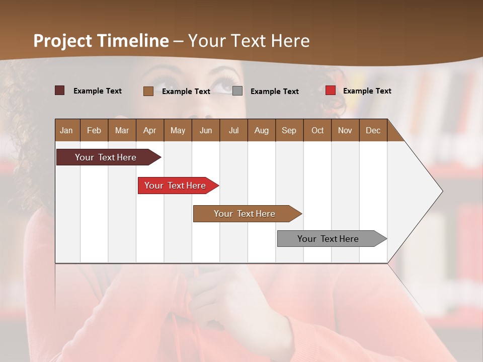 Girl Student Thinking PowerPoint Template