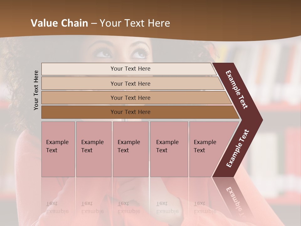 Girl Student Thinking PowerPoint Template