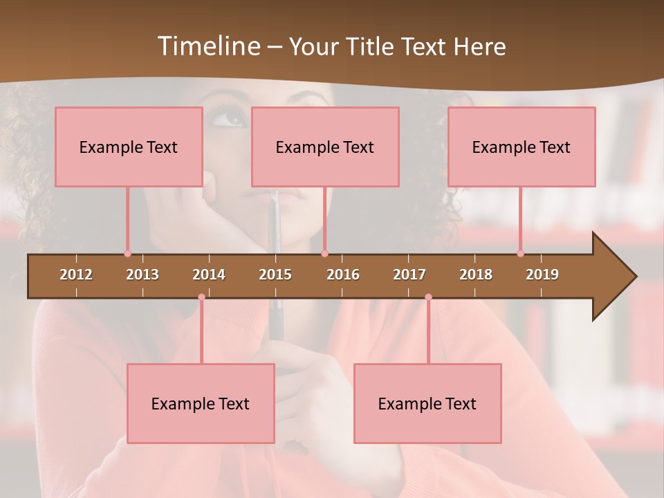 Girl Student Thinking PowerPoint Template