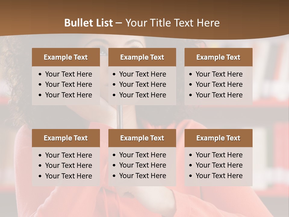 Girl Student Thinking PowerPoint Template