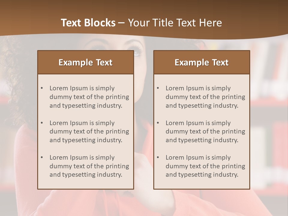 Girl Student Thinking PowerPoint Template
