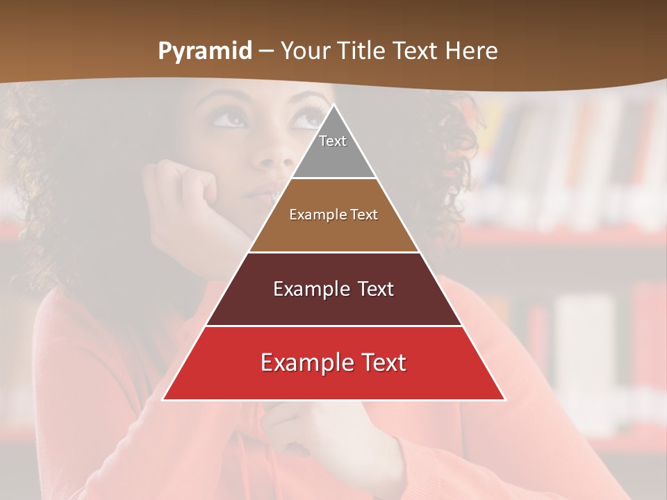 Girl Student Thinking PowerPoint Template