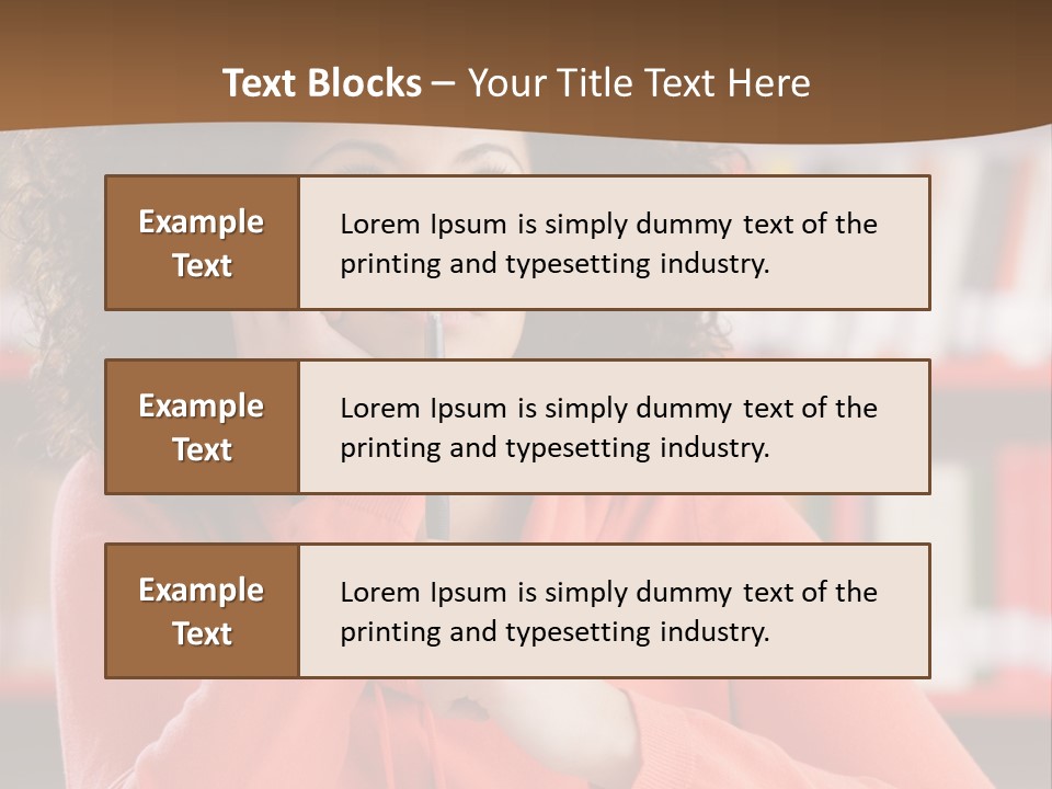 Girl Student Thinking PowerPoint Template