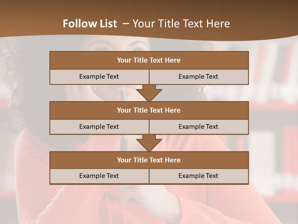Girl Student Thinking PowerPoint Template