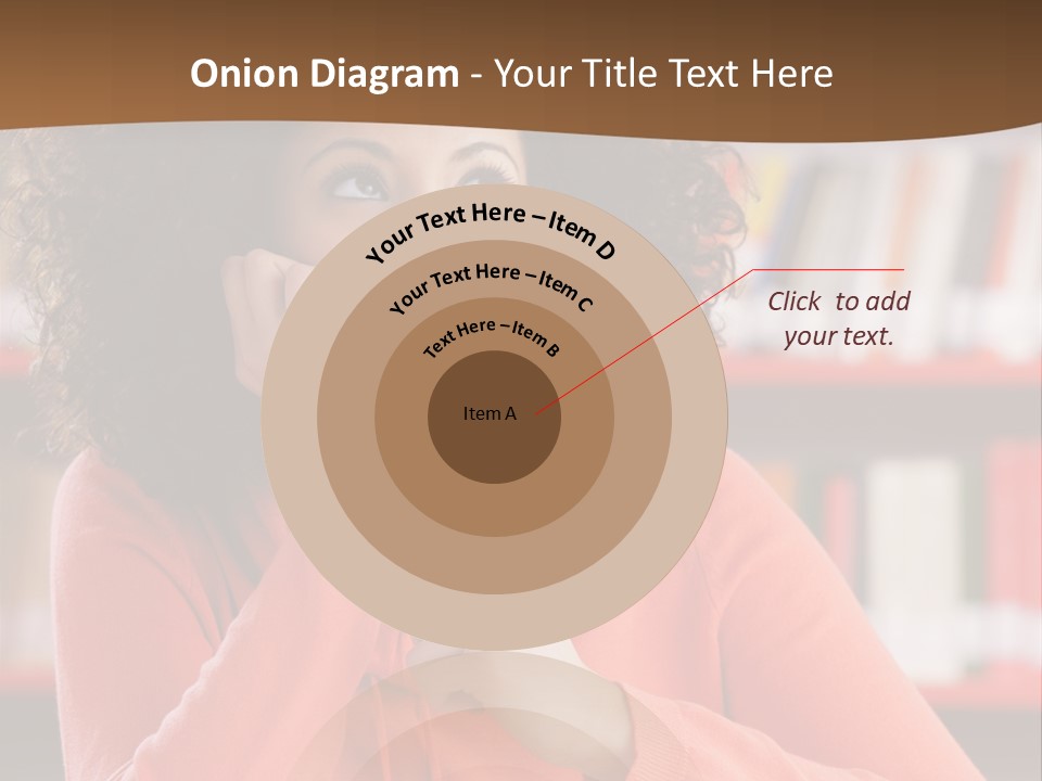 Girl Student Thinking PowerPoint Template