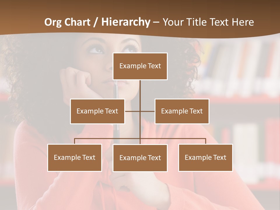 Girl Student Thinking PowerPoint Template