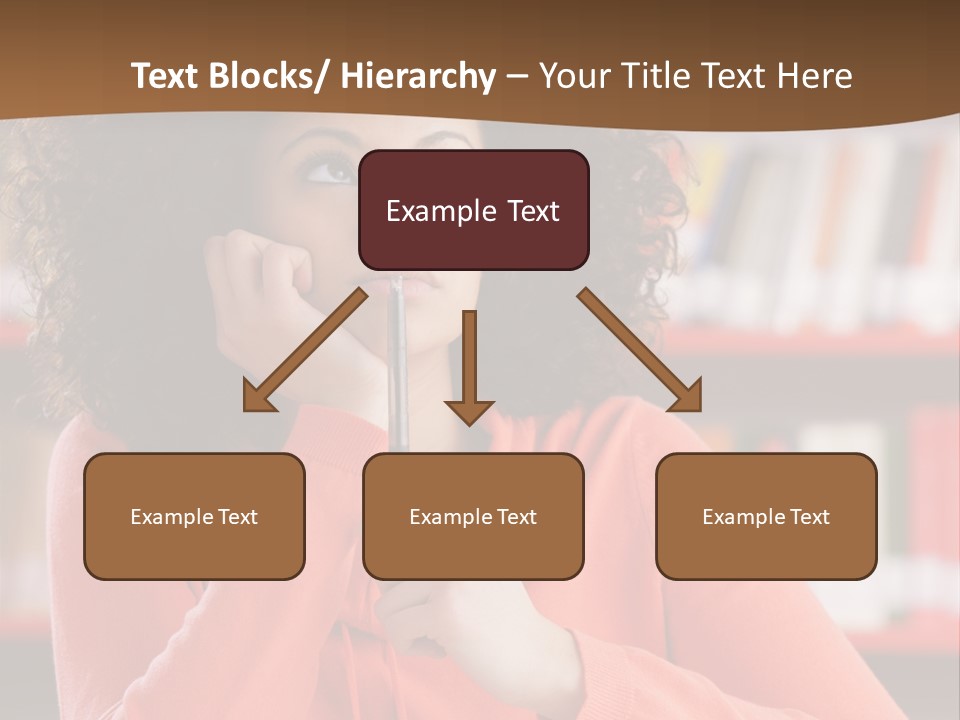 Girl Student Thinking PowerPoint Template